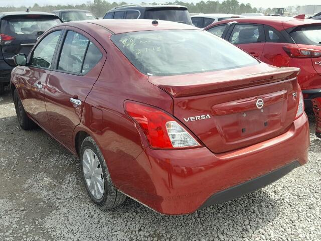 3N1CN7AP4HK456853 - 2017 NISSAN VERSA S RED photo 3