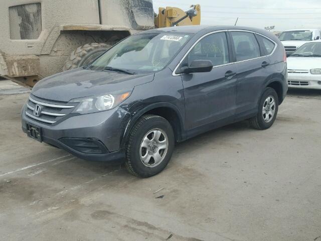 2HKRM4H31DH600729 - 2013 HONDA CR-V LX GRAY photo 2