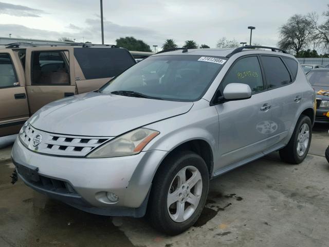 JN8AZ08T13W104043 - 2003 NISSAN MURANO SL SILVER photo 2