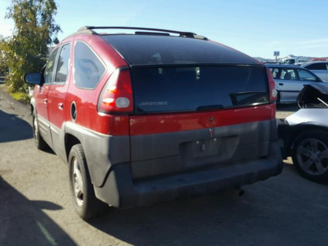 3G7DA03E71S503278 - 2001 PONTIAC AZTEK RED photo 3