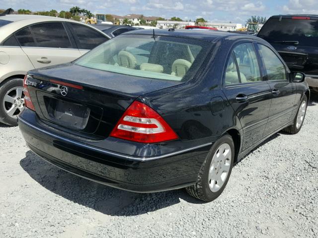 WDBRF54H66F729403 - 2006 MERCEDES-BENZ C 280 BLACK photo 4