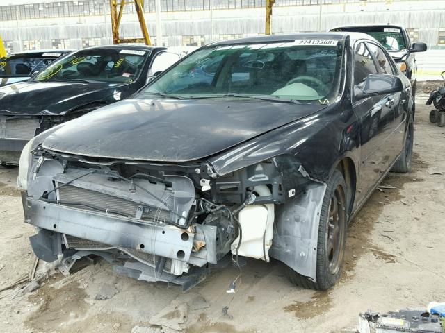 1G1ZC5EB3A4121338 - 2010 CHEVROLET MALIBU 1LT BLACK photo 2