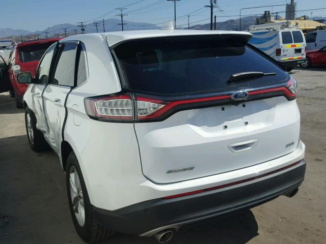 2FMTK3J85FBC34666 - 2015 FORD EDGE SEL WHITE photo 3