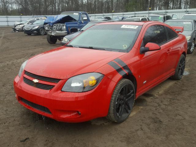 1G1AP18X787335405 - 2008 CHEVROLET COBALT SS RED photo 2