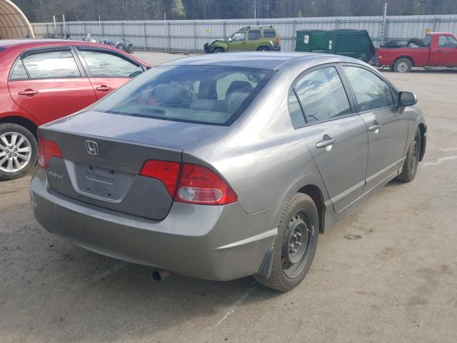 1HGFA16558L025438 - 2008 HONDA CIVIC LX GRAY photo 4