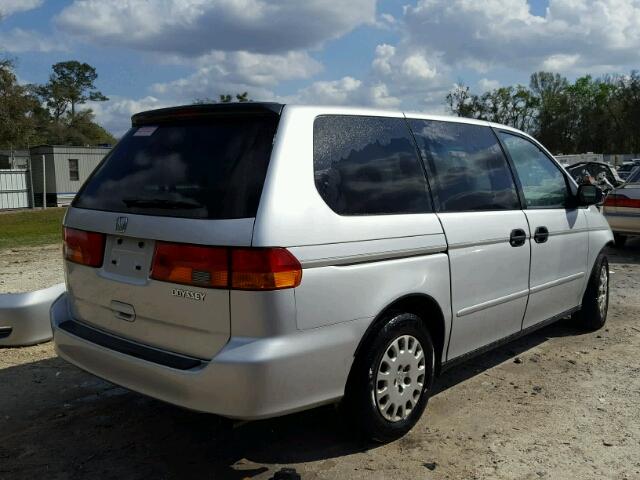 5FNRL18552B046738 - 2002 HONDA ODYSSEY LX SILVER photo 4