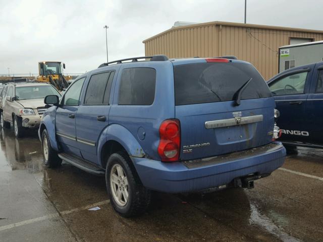 1D8HB48P07F515028 - 2007 DODGE DURANGO SL BLUE photo 3