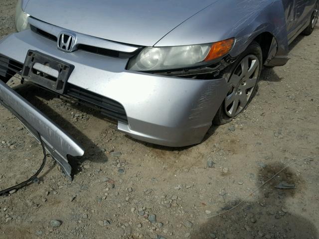 2HGFA165X8H523812 - 2008 HONDA CIVIC LX SILVER photo 9