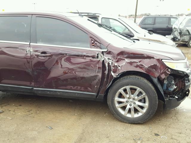 2FMDK3KC4BBA17031 - 2011 FORD EDGE LIMIT MAROON photo 9