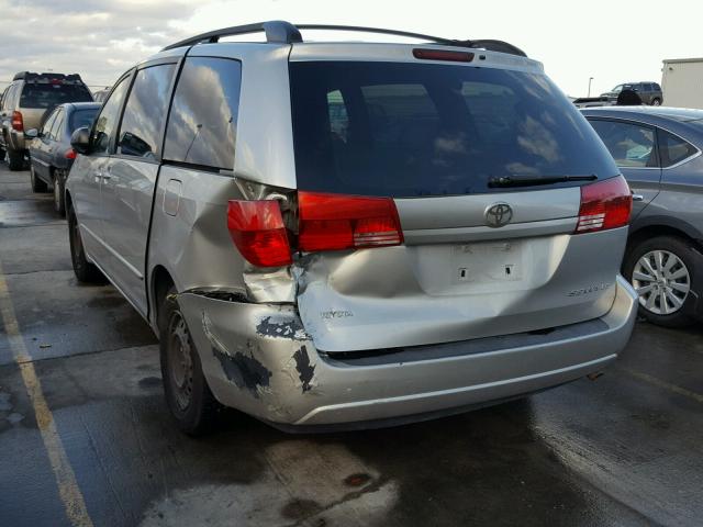 5TDZA23C34S066938 - 2004 TOYOTA SIENNA CE SILVER photo 3