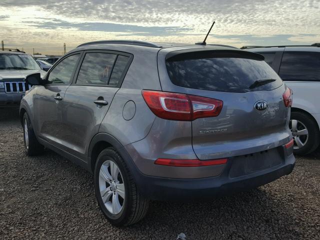 KNDPB3A20D7350008 - 2013 KIA SPORTAGE B SILVER photo 3