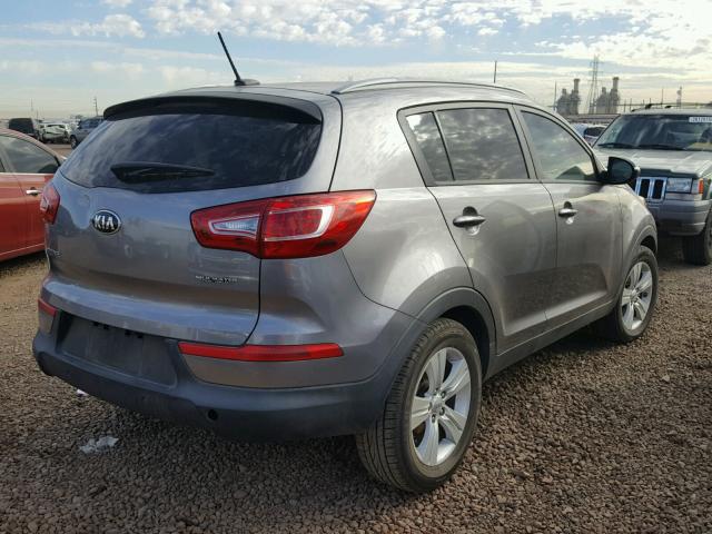 KNDPB3A20D7350008 - 2013 KIA SPORTAGE B SILVER photo 4