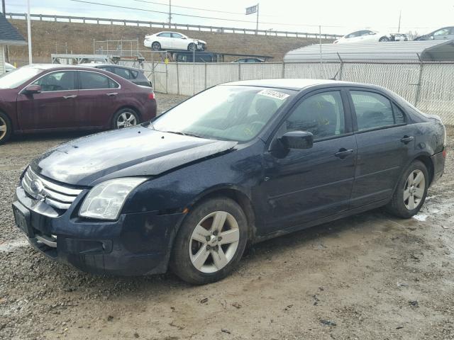 3FAHP07Z78R244264 - 2008 FORD FUSION SE BLUE photo 2