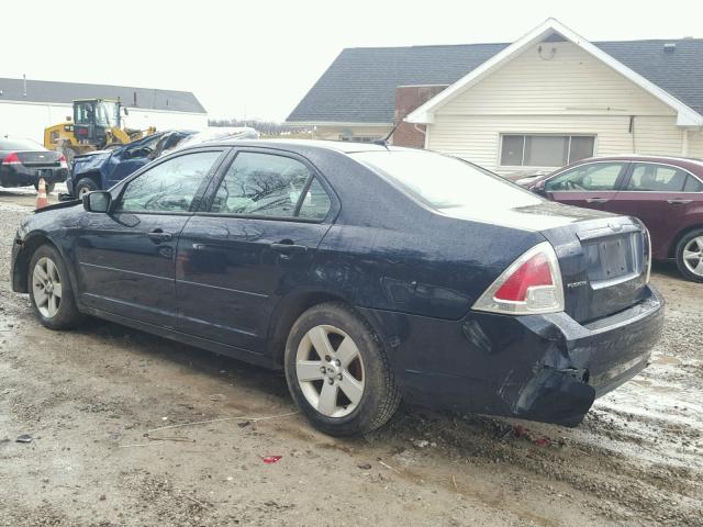 3FAHP07Z78R244264 - 2008 FORD FUSION SE BLUE photo 3