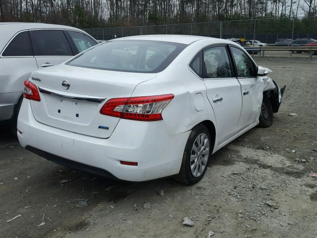 3N1AB7AP7EY257725 - 2014 NISSAN SENTRA S WHITE photo 4