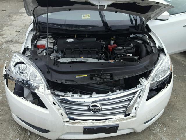 3N1AB7AP7EY257725 - 2014 NISSAN SENTRA S WHITE photo 7