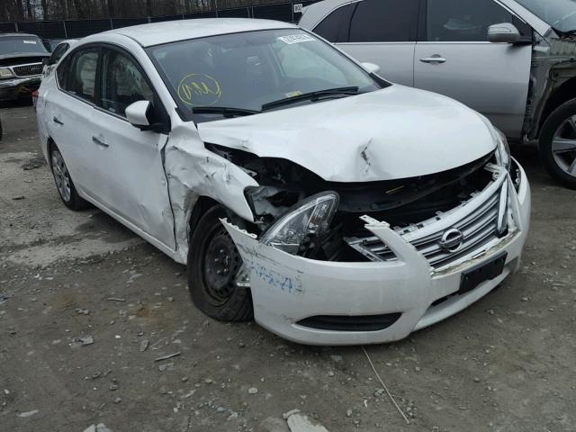 3N1AB7AP7EY257725 - 2014 NISSAN SENTRA S WHITE photo 9