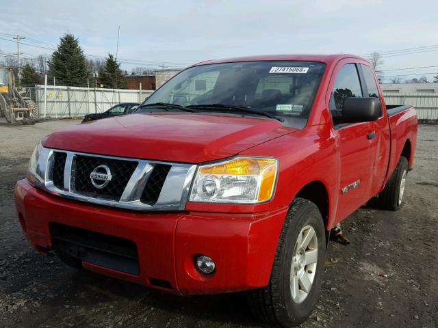 1N6AA06C09N313940 - 2009 NISSAN TITAN XE RED photo 2