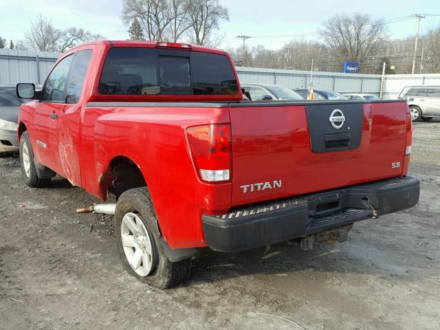 1N6AA06C09N313940 - 2009 NISSAN TITAN XE RED photo 3