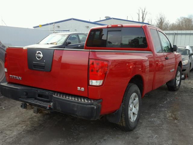 1N6AA06C09N313940 - 2009 NISSAN TITAN XE RED photo 4