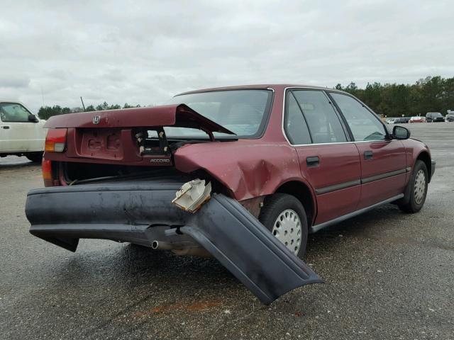 1HGCB7643PA177772 - 1993 HONDA ACCORD DX RED photo 4