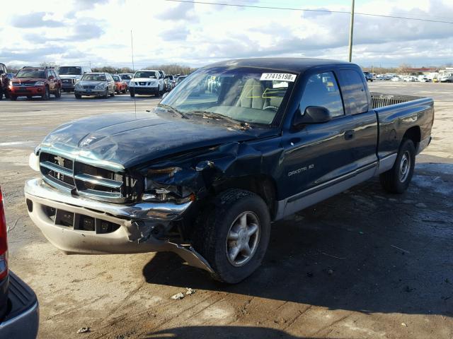 1B7GL22Y2WS659585 - 1998 DODGE DAKOTA GREEN photo 2