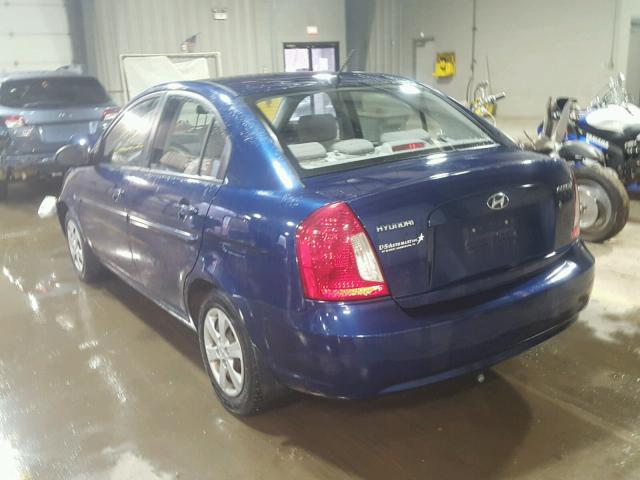 KMHCN46C09U319732 - 2009 HYUNDAI ACCENT GLS BLUE photo 3