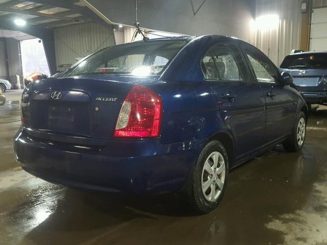 KMHCN46C09U319732 - 2009 HYUNDAI ACCENT GLS BLUE photo 4