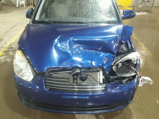 KMHCN46C09U319732 - 2009 HYUNDAI ACCENT GLS BLUE photo 7