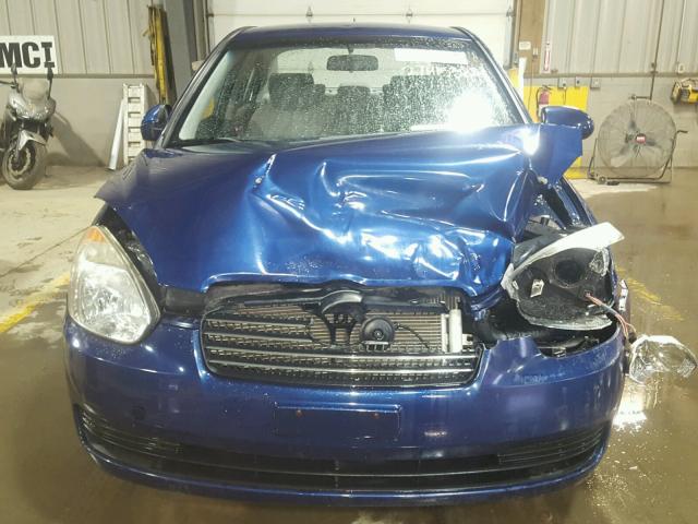 KMHCN46C09U319732 - 2009 HYUNDAI ACCENT GLS BLUE photo 9