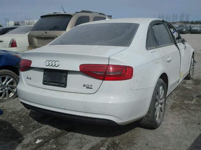 WAUBFCFL1DN013243 - 2013 AUDI A4 PREMIUM WHITE photo 4