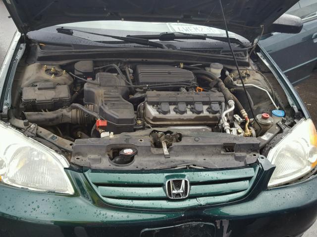 2HGES16502H506582 - 2002 HONDA CIVIC LX GREEN photo 7