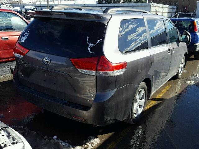 5TDKK3DC5BS070702 - 2011 TOYOTA SIENNA LE GRAY photo 4