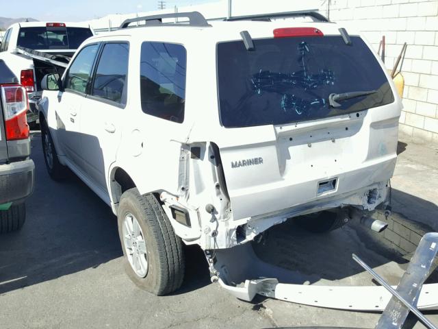 4M2CN8B7XAKJ15700 - 2010 MERCURY MARINER WHITE photo 3