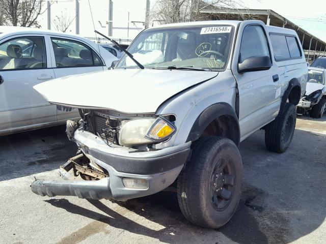 5TENM92N41Z846768 - 2001 TOYOTA TACOMA SILVER photo 2