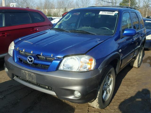 4F2YZ94195KM44117 - 2005 MAZDA TRIBUTE S BLUE photo 2