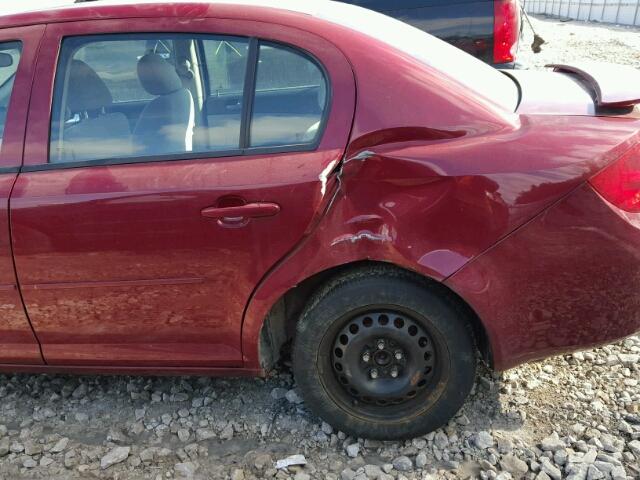 1G1AL55F587328113 - 2008 CHEVROLET COBALT LT RED photo 9