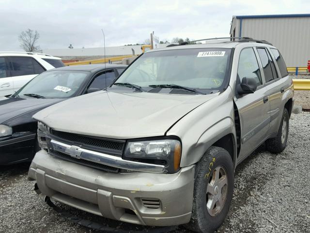 1GNDS13S532106183 - 2003 CHEVROLET TRAILBLAZE GRAY photo 2