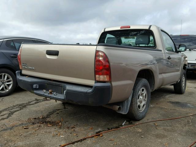 5TENX22NX5Z028773 - 2005 TOYOTA TACOMA BEIGE photo 4