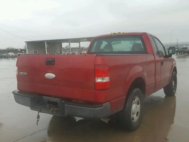 1FTRF12237KD12399 - 2007 FORD F150 BURGUNDY photo 4