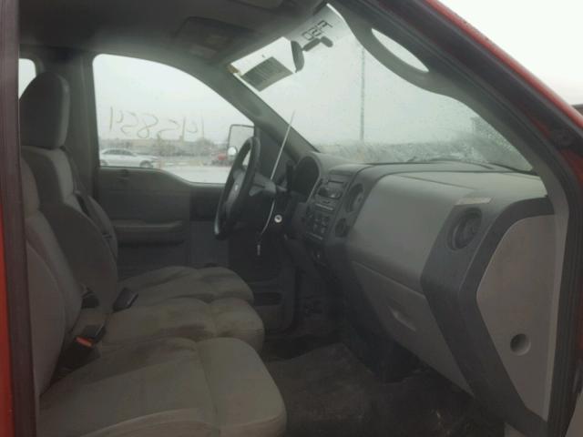 1FTRF12237KD12399 - 2007 FORD F150 BURGUNDY photo 5