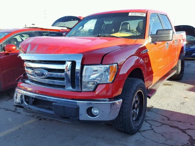 1FTFW1EF7BKD04736 - 2011 FORD F150 SUPER RED photo 2