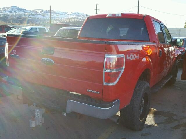 1FTFW1EF7BKD04736 - 2011 FORD F150 SUPER RED photo 4