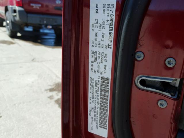 1D7RV1CT2BS659568 - 2011 DODGE RAM 1500 RED photo 10