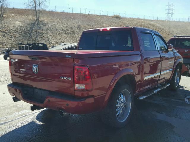 1D7RV1CT2BS659568 - 2011 DODGE RAM 1500 RED photo 4