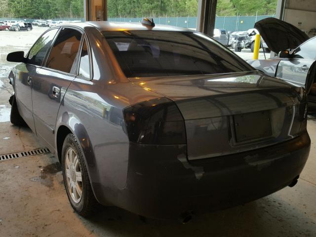 WAULC68E64A093370 - 2004 AUDI A4 1.8T QU GRAY photo 3