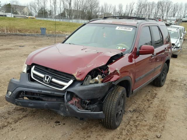 JHLRD78853C007479 - 2003 HONDA CR-V EX BURGUNDY photo 2