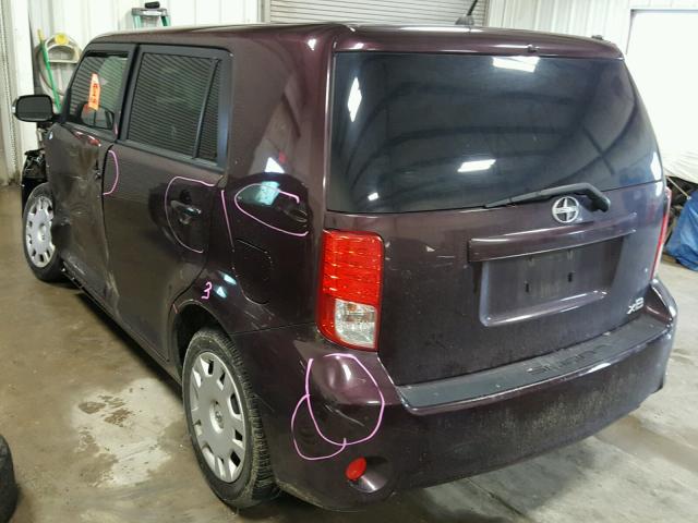 JTLZE4FE1CJ017749 - 2012 TOYOTA SCION XB MAROON photo 3
