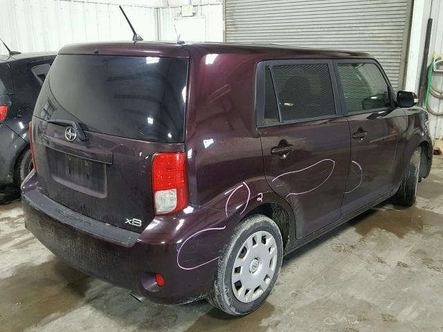JTLZE4FE1CJ017749 - 2012 TOYOTA SCION XB MAROON photo 4