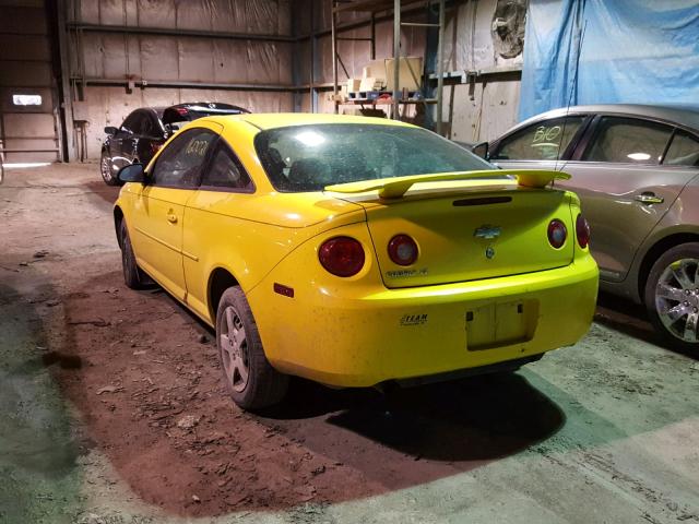 1G1AL18F787252673 - 2008 CHEVROLET COBALT LT YELLOW photo 3